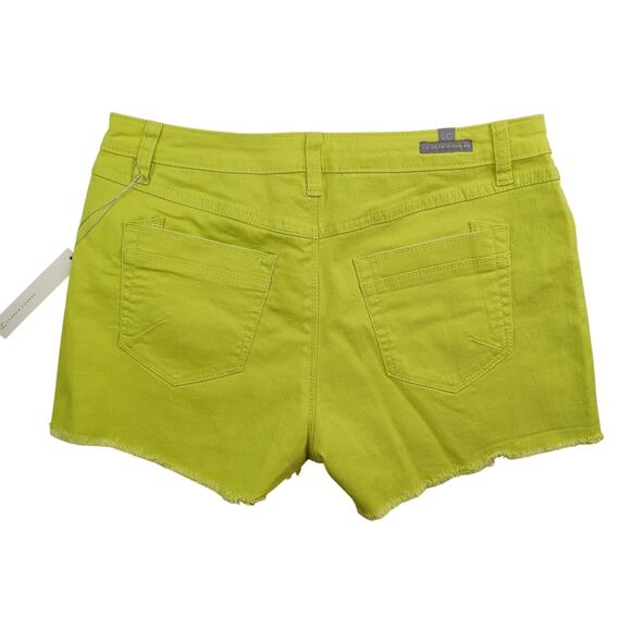 Lauren Conrad Cutoff Denim Jean Shorts Women Sz 10 Lime 3" Mid Rise Distressed - Picture 2 of 11